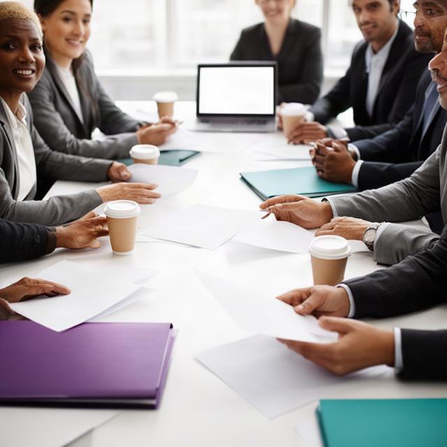 Reunión de asesoramiento sobre una relación laboral con documentos sobre la mesa