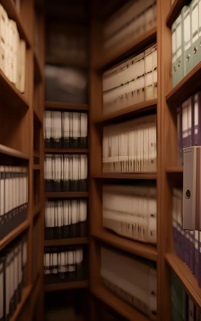 Archivadores de expedientes jurídicos confidenciales en una estantería de oficina