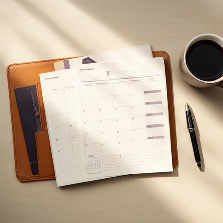 Calendario y agenda abiertos durante la preparación de una cita jurídica